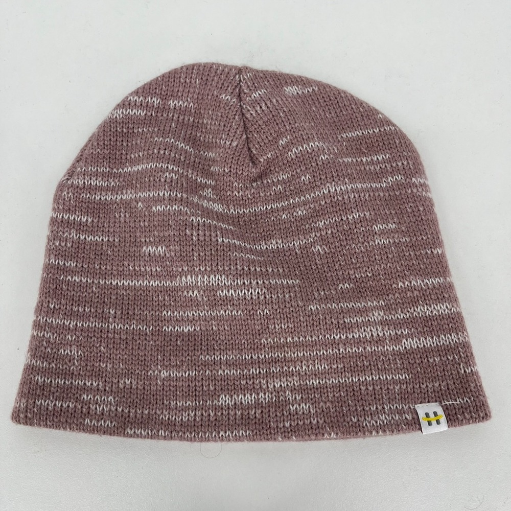 Hot Paws Women's Space Dye Knit Beanie Hat Dusty Rose White One Size